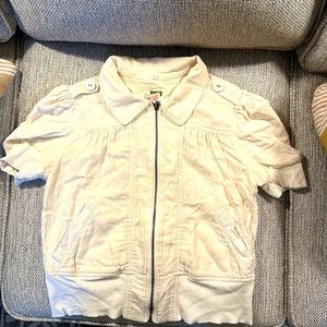 Anthropologie Cotton Short Sleeve Jacket